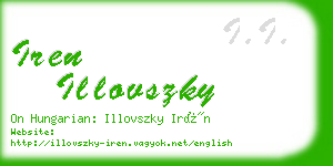 iren illovszky business card